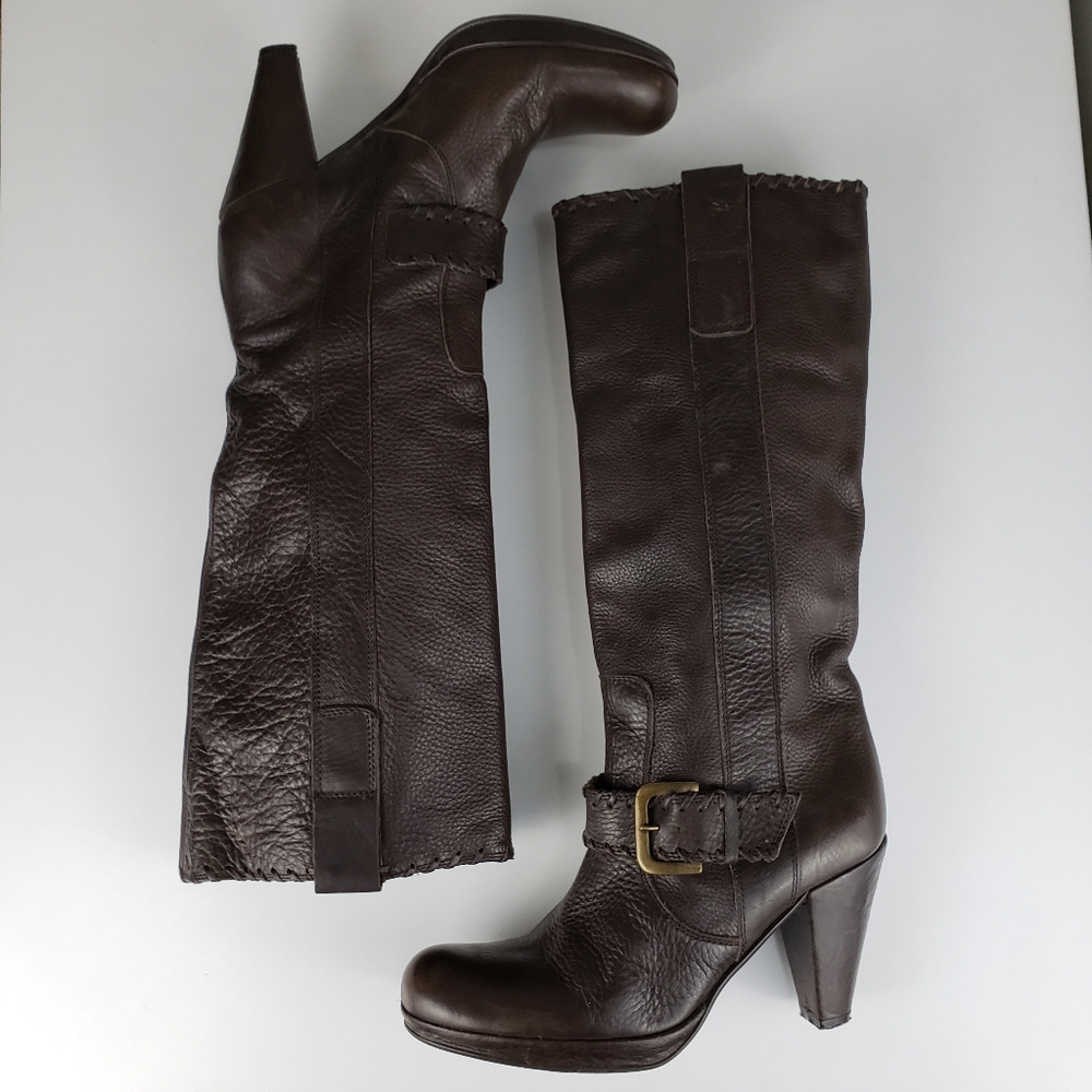 Arnold Churgin Leather High Heel Boots Size 38